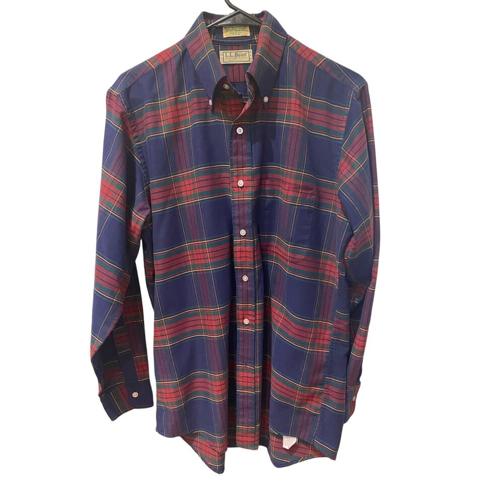 Vintage L.L Bean Plaid Button Down Shirt Size